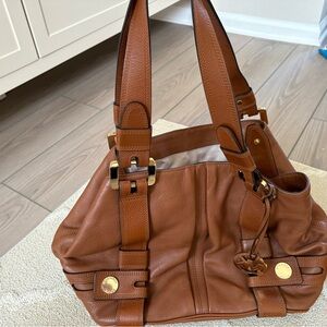 Elegant Brown Leather Tote Bag